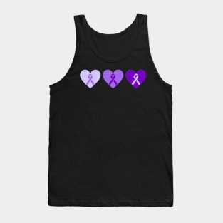 IBD Awareness Ribbon in Hearts Tank Top